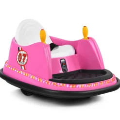 6V Aufsitz Autoscooter mit Bunten Lichtern & Fernbedienung & 360 Grad Rotation Bumper Car