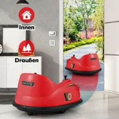 12V Autoscooter Kinder Elektro Bumper Car mit Fernsteuerung & LED-Lichtern & Musik Blau/Rosa/Rot