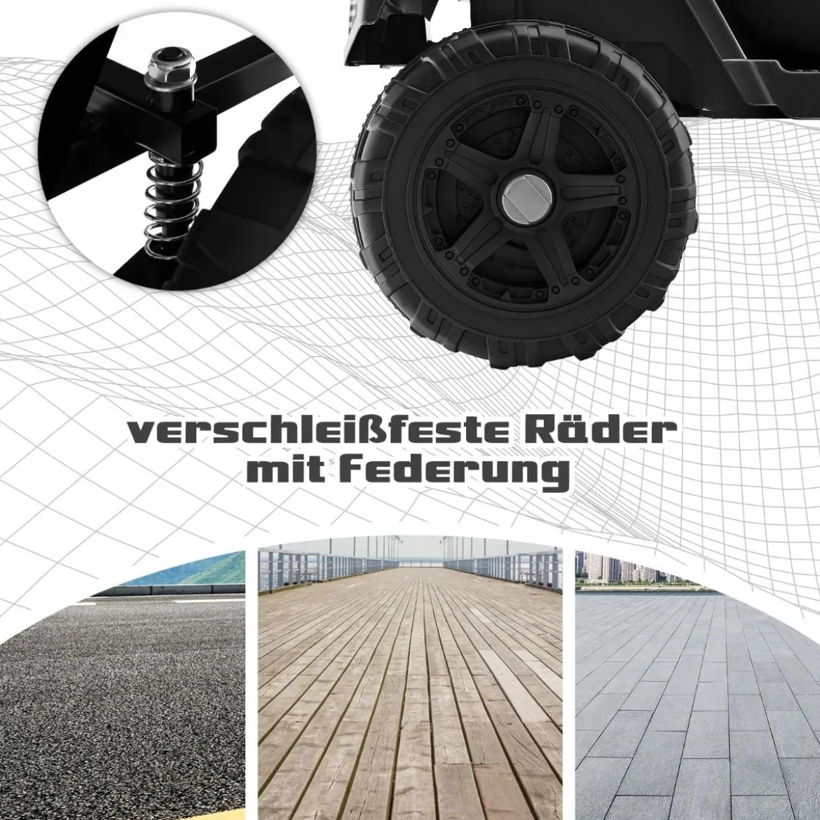 12V Batteriebetriebenes Kinderfahrzeug Elektrisches Kinderfahrzeug mit Fernbedienung Schwarz