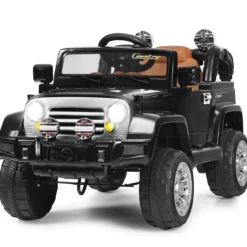 12V Elektrofahrzeug Kinderauto mit Fernbedienung für Kinder 109 x 61 x 63,5 cm Schwarz