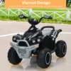 12V Elektro Kinderquad mit Musik Hupe und LED Scheinwerfer Elektroquad Schwarz