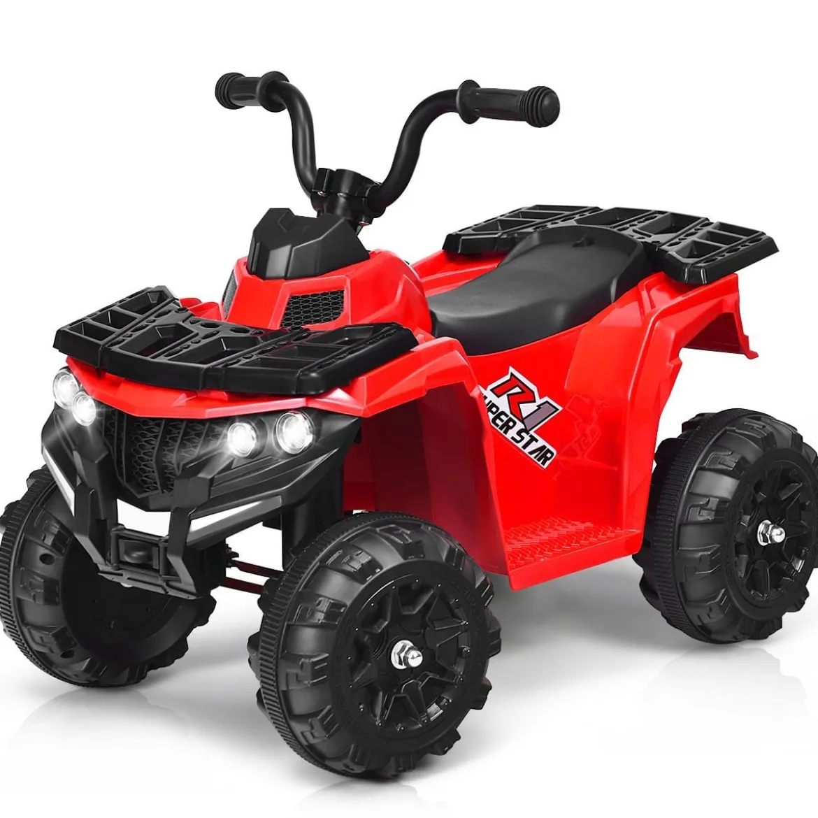 6V Elektro Kinderquad mit Musik, MP3, USB und AUX für Jungs und Mädchen 41 x 68,5 x 49,5 cm Rot