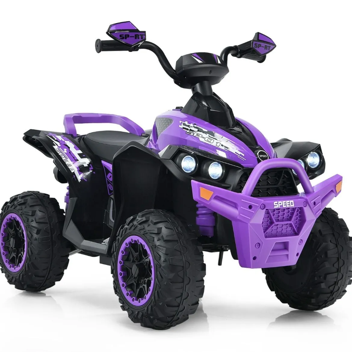12V Elektro Kinderquad mit Musik Hupe und LED Scheinwerfer Elektroquad Lila