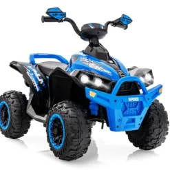 12V Elektro Kinderquad mit Musik Hupe und LED Scheinwerfer Elektroquad Blau