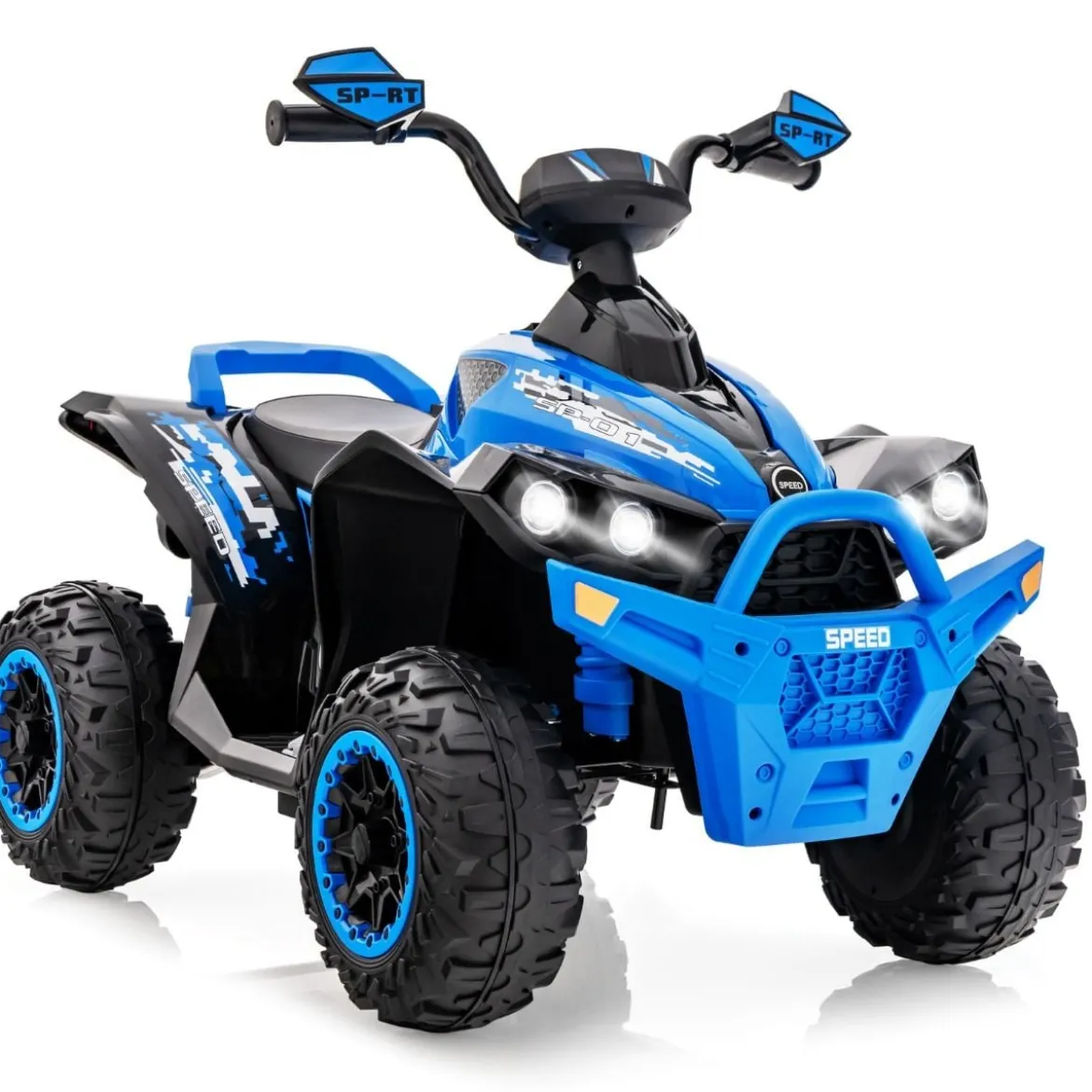 12V Elektro Kinderquad mit Musik Hupe und LED Scheinwerfer Elektroquad Blau