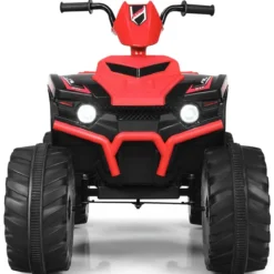 12V Elektro Kinderquad mit Scheinwerfer Mini Elektroquad mit Musik & Hupe 4 Räder Kinder Quad 2,8-5 km/h für Kinder ab 3 Jahren Rot