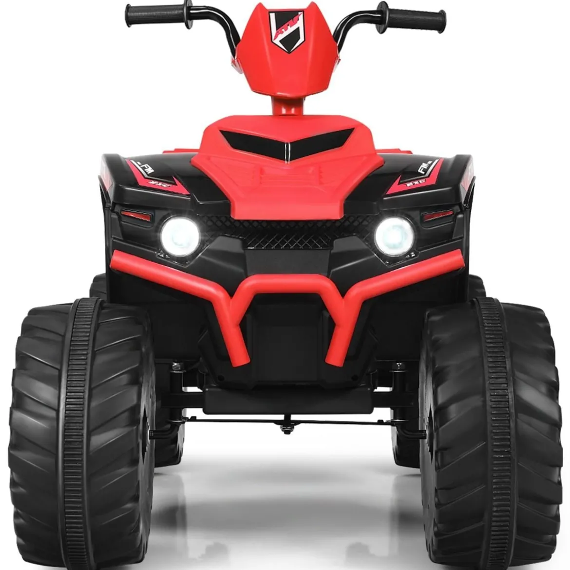 12V Elektro Kinderquad mit Scheinwerfer Mini Elektroquad mit Musik & Hupe 4 Räder Kinder Quad 2,8-5 km/h für Kinder ab 3 Jahren Rot