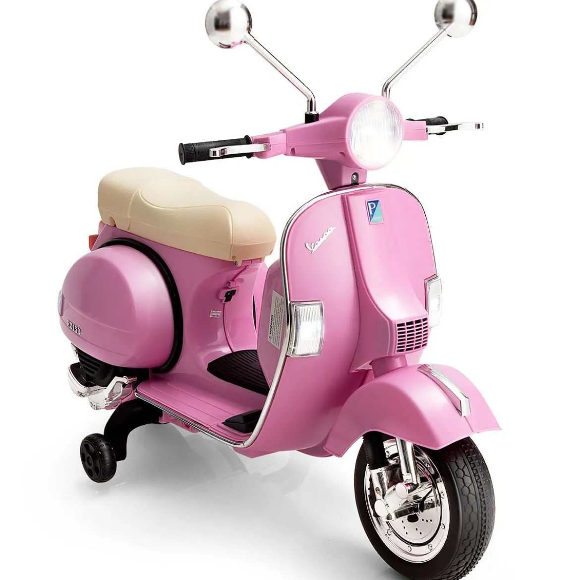 6V Elektro Motorrad mit 2 Stützrädern und Schlüssel & Lichter und Musik für Kinder ab 3 Jahren Rosa