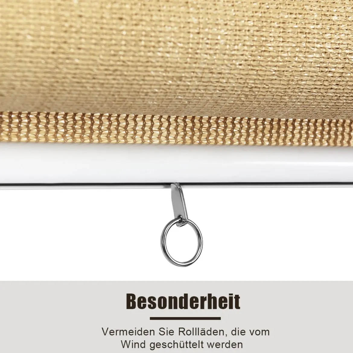 Verdunkelungsrollo Abdunkelungsrollo Sichtsschutz Kälteschutz 181 x 181 cm Beige