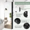 Verspiegelter Schmuckschrank Abschließbar Wand- / Türmontage 36 x 10 x 108 cm Schwarz