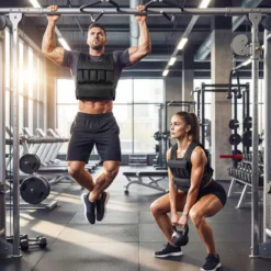 Verstellbare Gewichtsweste für Damen & Herren Fitnessweste mit Abnehmbaren Gewichtsandsäcken 34 cm