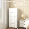 Vertikaler Nischenschrank mit Schubladen Aufbewahrungsschrank Kommode mit 6 Schubladen