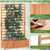 Vertikales Hochbeet aus Fichtenholz mit Spalier & Drainage Blumenkasten mit Sichtschutz Orange