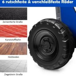 12V 3-Gang Traktor mit Abnehmbarem Anhänger & 2,4G Fernbedienung Kinder Aufsitztraktor