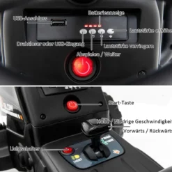 12V 3-Gang Traktor mit Abnehmbarem Anhänger & 2,4G Fernbedienung Kinder Aufsitztraktor