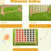Vier Gewinnt aus Kiefernholz mit 42 Spielsteine Jumbo 4 Gewinnt Montessori Vier in Einer Reihe Spiel