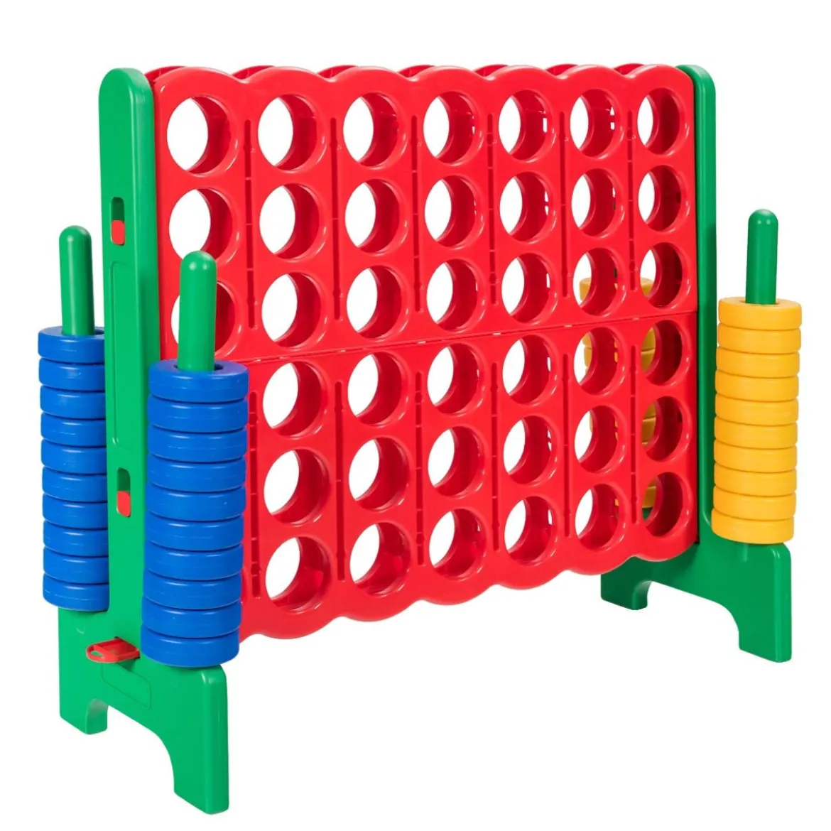 Vier-Gewinnt Spiel 4 Gewinnt Spielbrettsätze Vier in Einer Reihe Spiel mit 42 Jumbo-Ringen Bunt