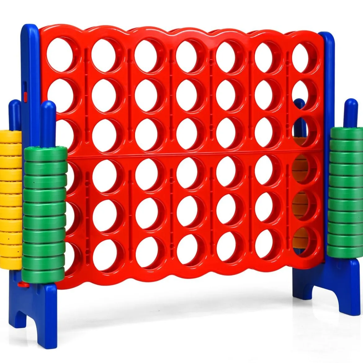 Vier-Gewinnt Spiel 4 Gewinnt Spielbrettsätze Vier in Einer Reihe Spiel mit 42 Jumbo-Ringen Bunt
