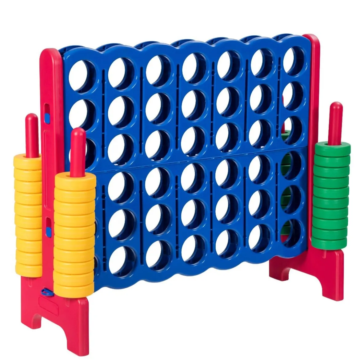 Vier-Gewinnt Spiel 4 Gewinnt Spielbrettsätze Vier in Einer Reihe Spiel mit 42 Jumbo-Ringen Bunt