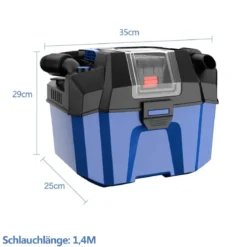 18V kabelloser Staubsauger mit 10 L Wassertank 3 in 1 Nasssauger & Trockensauger & Aschesauger