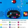 6V Kinder Autoscooter 360 Grad Drehung mit Musik & bunten LED Lichtern Blau