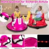 6V Kinder Autoscooter 360 Grad Drehung mit Musik & bunten LED Lichtern Rosa