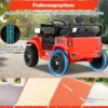 12V Kinder Elektroato Elektro Kinderauto mit Fernbedienung & Musik & Hupe & LED-Lichter Elektrofahrzeug mit 3 Geschwindigkeiten Rot
