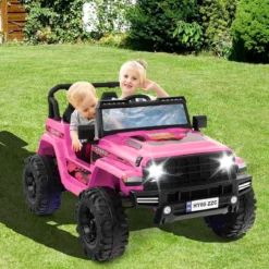 24V Kinder Elektroauto Kinderauto elektrisch 2 Sitzer 77 x 115 x 67 cm Rosa