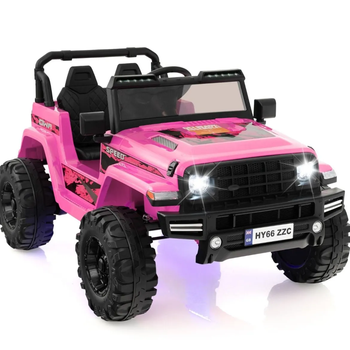 24V Kinder Elektroauto Kinderauto elektrisch 2 Sitzer 77 x 115 x 67 cm Rosa