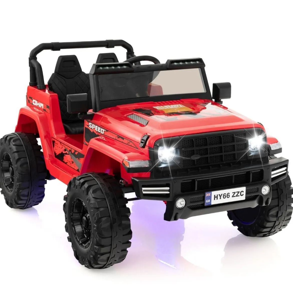 24V Kinder Elektroauto Kinderauto elektrisch 2 Sitzer 77 x 115 x 67 cm Rot