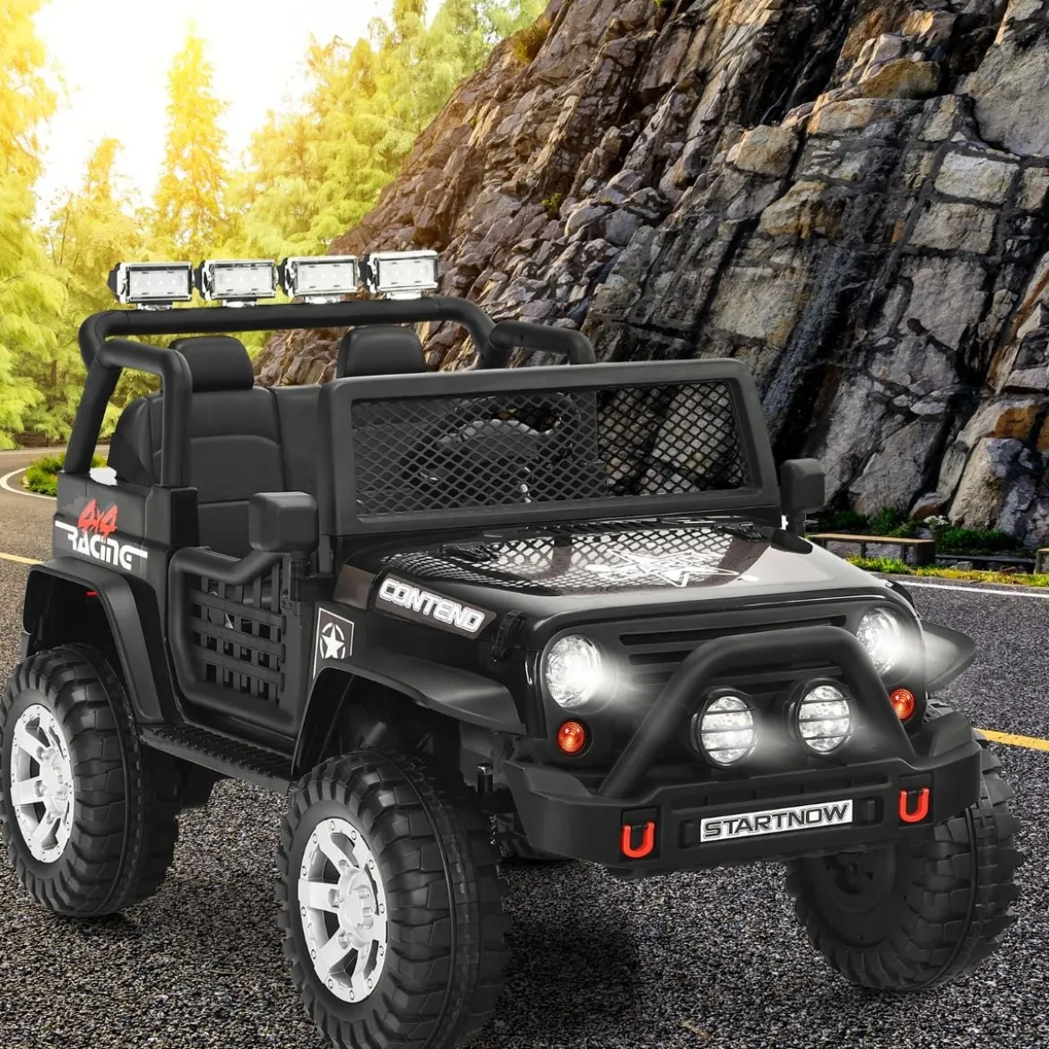12V Kinder Elektroauto mit Fernbedienung & Licht & Musik Elektrisches Kinderfahrzeug