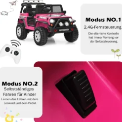 12V Kinder Elektroauto mit Fernbedienung & Licht & Musik Elektrisches Kinderfahrzeug