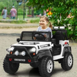 12V Kinder Elektroauto mit Fernbedienung & Licht & Musik Elektrisches Kinderfahrzeug