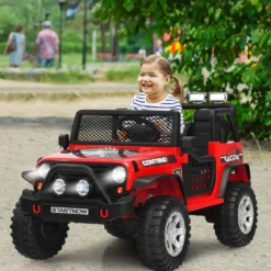 12V Kinder Elektroauto mit Fernbedienung & Licht & Musik Elektrisches Kinderfahrzeug