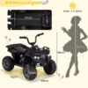 6V Kinder Elektro Quad mit Vorwärts- & Rückwärtsfunktion Elektroauto ATV Kinderquad Schwarz