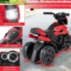 6V Kinder Motorrad 3-Rad Elektro-Motorrad mit LED-Scheinwerfer Fußpedal batteriebetriebenes Elektro-Spielzeugauto Rot