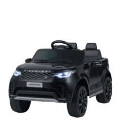 12V Land Rover Kinder-Elektroauto Federung LED Musik Kabellos Kinder ab 3 Jahren Schwarz