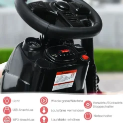 12V Traktor mit 2,4G Fernbedienung & Abnehmbarem Anhänger Aufsitztraktor für Kinder 3-8 J.