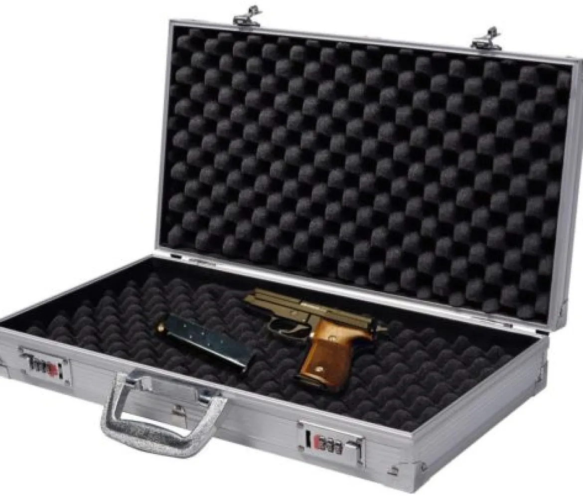 Waffenkoffer Gewehrkoffer Pistolenkoffer Alukoffer Waffen Koffer 47x25 cm