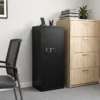 Waffenschrank Waffentresor aus Stahl mit Elektronischem Zahlenschloss für 6 Gewehre 48 x 38,5 x 130 cm