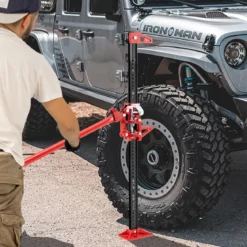 Wagenheber 3T High Lift Allzweckheber Offroad Stockwinde 112 cm Zahnstangenheber Rot