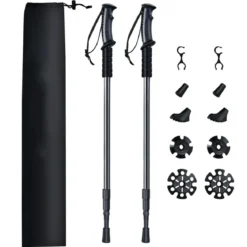 Wanderstöcke Teleskop Trekkingstöcke verstellbar 65-135cm Leichte Nordic Walking Stöcke aus Carbon und Aluminium