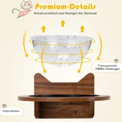 Wandliege Katzenliege Katzenbett Holz Katzen Korb transparent Katzenregal Wandmöbel Katzentreppe