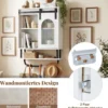Wandmontierter Badschrank mit Handtuchhalter & Offener Ablage Hängeschrank Weiß