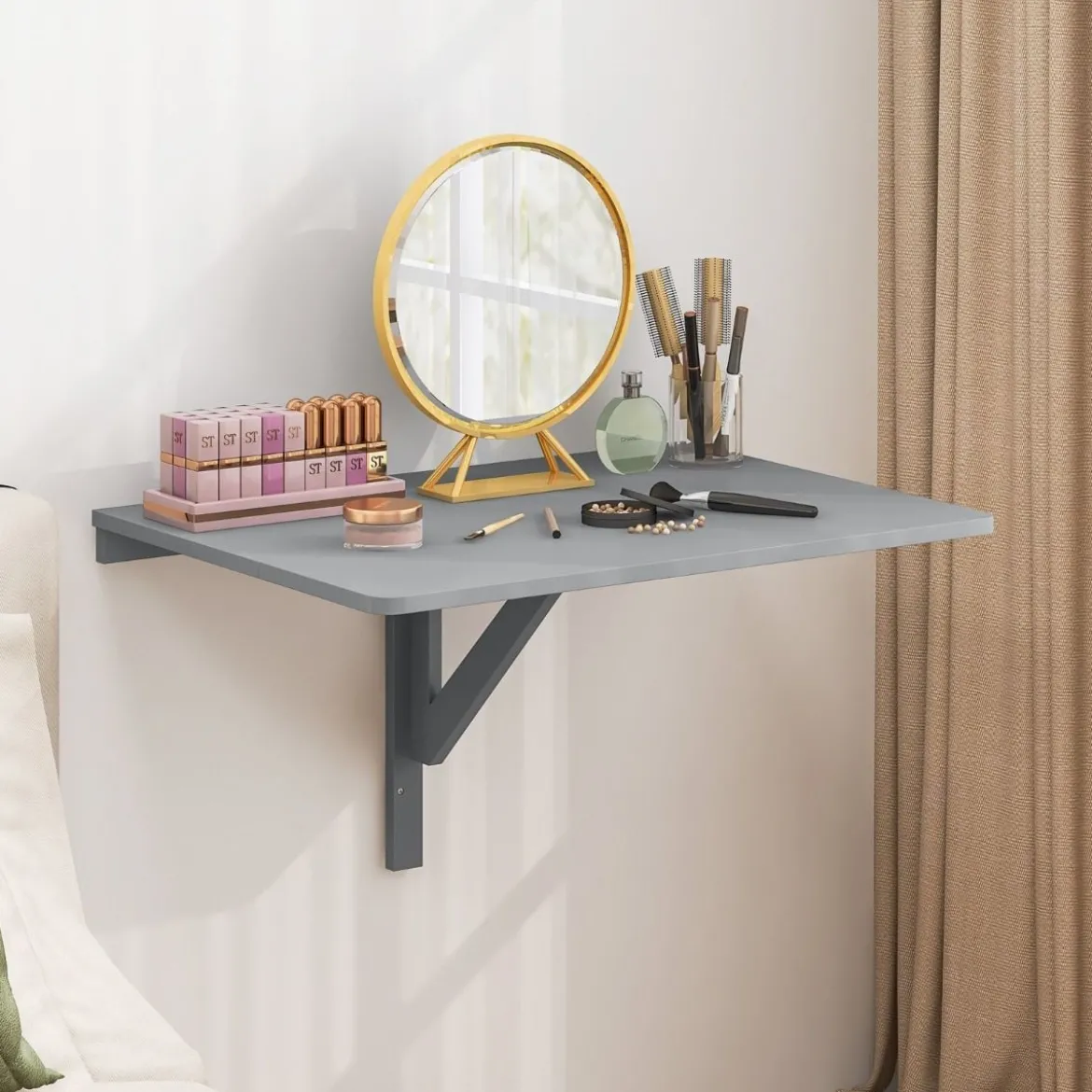 Wandmontierter Klapptisch Platzsparender Küchentisch Klappbarer Wandtisch 80 x 60 cm