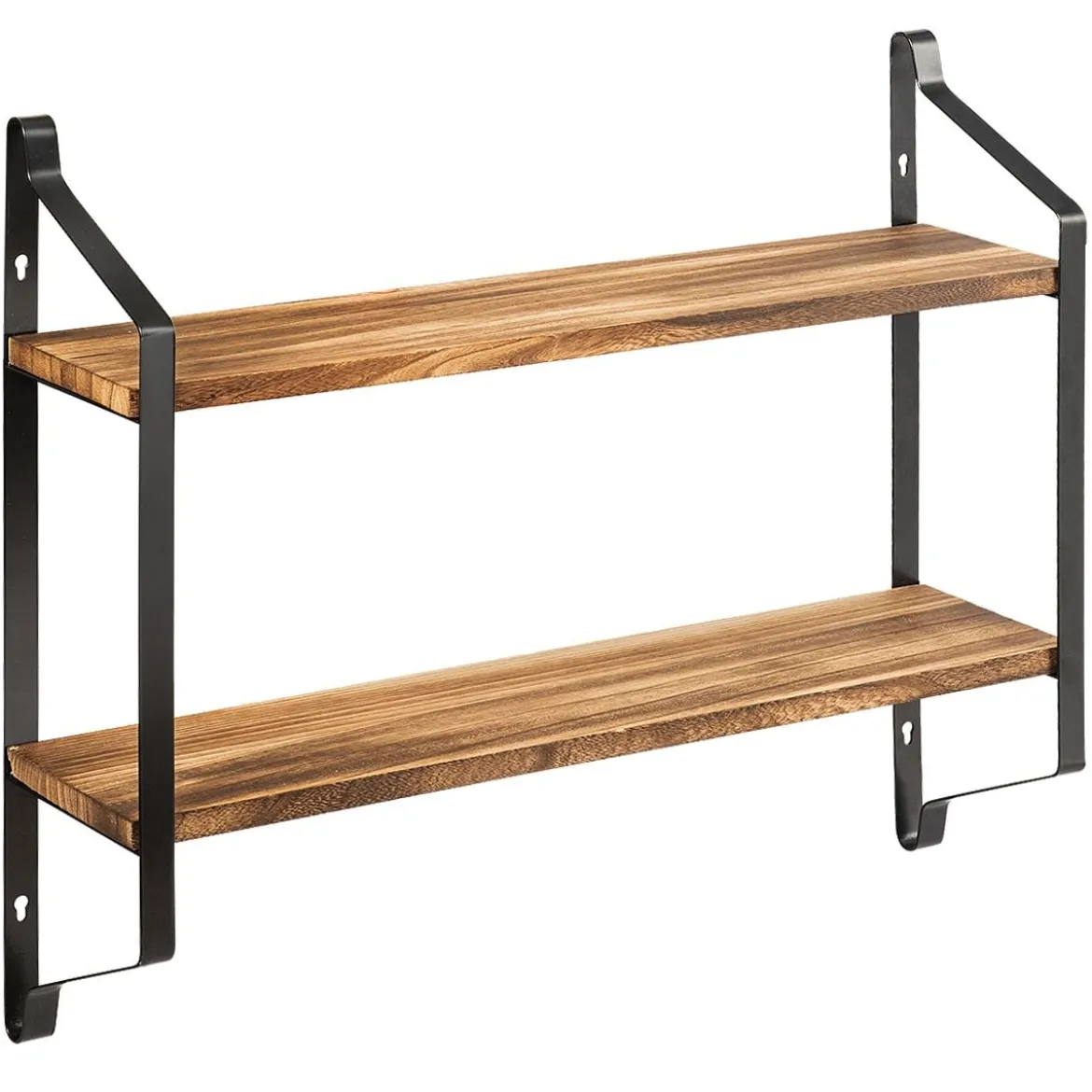 Wandregal 2 Ebenen Schweberegal Regal Wandbefestigt Regal Hängend 60 x 15 x 51 cm