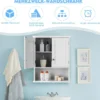 Wandschrank Badezimmer-Wandschrank Hängeschrank aus Holz 60 x 20 x 70,5 cm Weiß