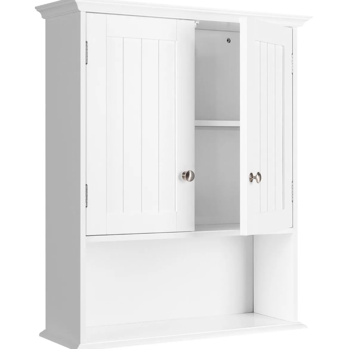Wandschrank Badezimmer-Wandschrank Hängeschrank aus Holz 60 x 20 x 70,5 cm Weiß