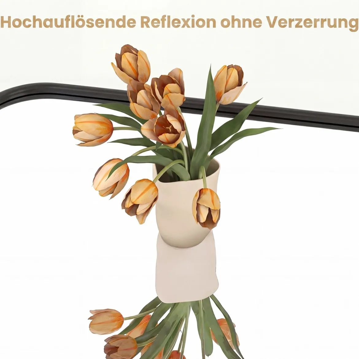 Wandspiegel Traditioneller Vintage-Barockspiegel mit Metallrahmen 76 cm x 51 cm Schwarz
