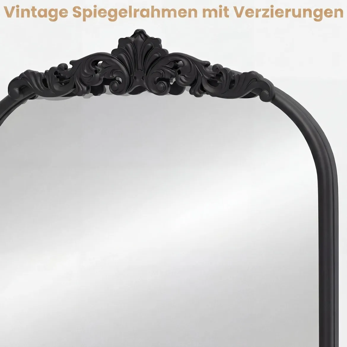 Wandspiegel Traditioneller Vintage-Barockspiegel mit Metallrahmen 76 cm x 51 cm Schwarz